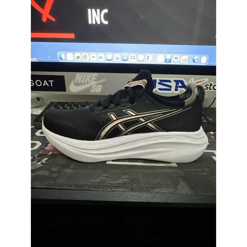 New Women's Size 8 Asics Gel-Nimbus 27 Black Breeze 1012B753-003